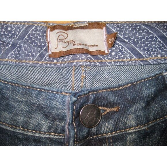 PAIGE LAUREL CANYON CROP CAPRI 28 TUSCAN with CREASE LAS PALMAS POCKET - Picture 3 of 8